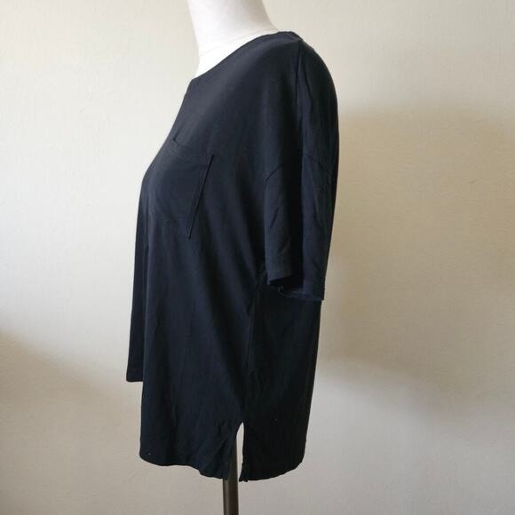 Soma Short-Sleeve Pocket Pajama Tee black Small - Picture 2 of 7